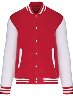 Kariban K 497 Unisex college bunda "Teddy" 20.K497 red/white