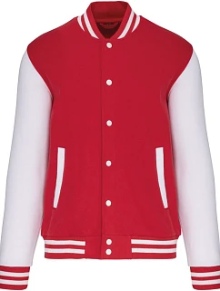 Kariban K 497 Unisex college bunda "Teddy" 20.K497 red/white