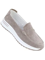 Kožené mokasíny na silné podrážce ažurové fango Jezzi 9793