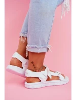 Klasické módní dámské sandály Big Star bílé