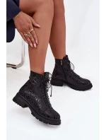 Dámské workery s dekorativním detailem – teplé, černé Dorialine