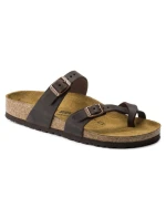 Birkenstock dámské žabky Mayari Habana Narrow foot z nubukové kůže hnědé (0171323)