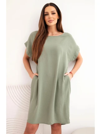 Šaty s kapsami jasné khaki