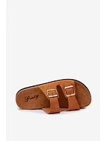 Dámské pantofle s přezkami Camel Brigid