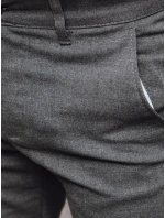 Pánské tmavě šedé kalhoty FashionStreet chinos UX4388