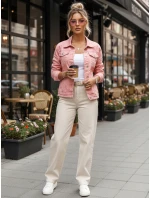 FashionStreet dámská růžová džínová bunda TY5597