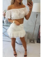 Vyšívaná sada v barvě ecru Vyšívaná sada v barvě ecru