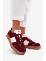 Semišové Sneakersy Dámské Daniel Lopez SS2D4023 Bordová