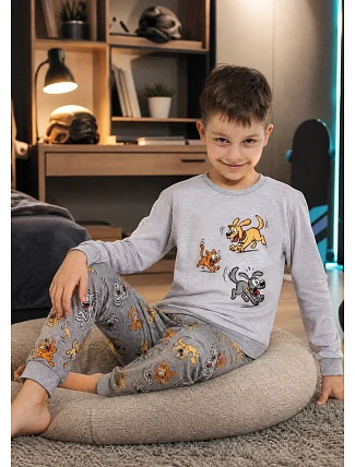 Pyžamo Cornette Kids Boy 593/190 Fun, délka/velikost 98–128