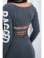 Šaty Ragged graphite melange