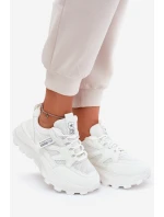 Dámské Sportovní Boty Sneakers Na Tlusté Podešvi Bílé Prononice