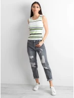 Dámský top AT TP 5038.28P bílý a zelený