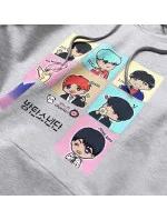 Šedá dámská sportovní mikina s potiskem (N7283) Šedá dámská sportovní mikina s potiskem (N7283)