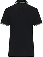 Daiber JN 1305 Dámské těžké piqué polo s proužky 02.1305 black/white/lime green