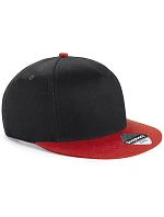 Beechfield B 615 Dětská 5 panelová kšiltovka "Snapback" 53.0615 black/bright red