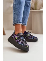 Kožené Sportovní Boty Na Platformě Fialové Maciejka 06191-05