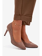 Eko semišové lodičky Sergio Leone 1339 světle hnědé