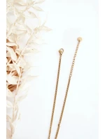 Dámský zlatý řetízek s bílými květy