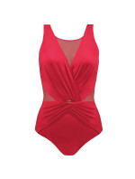 Dámské jednodílné plavky S1006V-6 Fashion 7 červená - Self