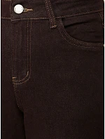 Dámské džíny s vysokým pasem a balónovým střihem, hnědé, FashionStreet UY3120 Dámské džíny s vysokým pasem a balónovým střihem, hnědé, FashionStreet UY3120