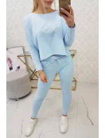 Souprava s oversize halenkou modré barvy Souprava s oversize halenkou modré barvy