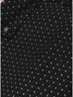 Pánská vzorovaná košile regular fit černá FashionStreet DX2696