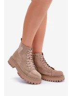 Dámské Botky S Lesklým Srdcem Tmavě Béžové Nariri