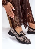 Kožené Lakované Mokasíny Leopard Vinceza 66790 Černé Kožené Lakované Mokasíny Leopard Vinceza 66790 Černé