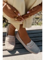 Dámské mokasíny z broušené kůže Big Star – béžové