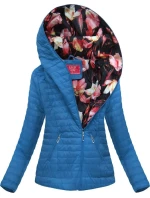 Světle modrá bunda s asymetrickým zipem (DL015) Světle modrá bunda s asymetrickým zipem (DL015)