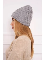 K204 fleecová kšiltovka světle šedá