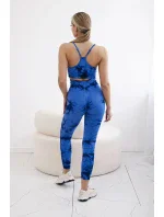 Fitness set top s nastavitelnými ramínky + push up legíny chrpově modrá Fitness set top s nastavitelnými ramínky + push up legíny chrpově modrá