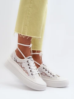 Dámské krajkové tenisky Lee Cooper LCW-23-44-1617 bílé