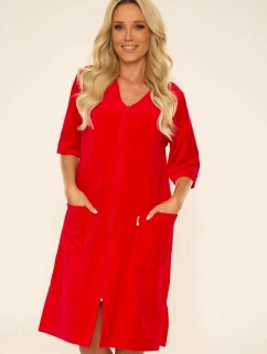 Dámský župan se zipem De Lafense 431 Velur M-4XL