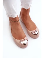 Dámské vonící baleríny srdcem ZAXY NN285010 Nude