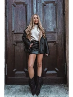 Dámské kotníkové boty na podpatku s třásněmi a žebrováním Zateplené Čokoládové Darlina