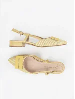 Praktické  lodičky dámské žluté bez podpatku