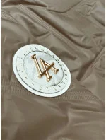 Tmavě béžová tenká dámská bunda se stojáčkem S'West (B8363-12)