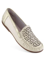 Kožené pohodlné polobotky Rieker W RKR658 beige