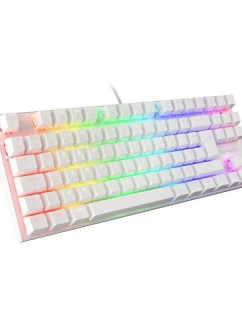 HERNÍ KLÁVESNICE GENESIS THOR 303 TKL FR RGB PODSVÍCENÍ MECHANICKÁ HNĚDÁ BÍLÁ HOT SWAP