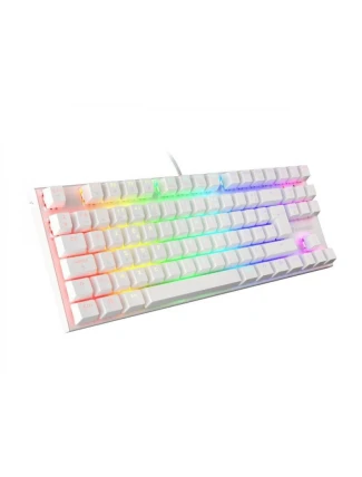 HERNÍ KLÁVESNICE GENESIS THOR 303 TKL FR RGB PODSVÍCENÍ MECHANICKÁ HNĚDÁ BÍLÁ HOT SWAP