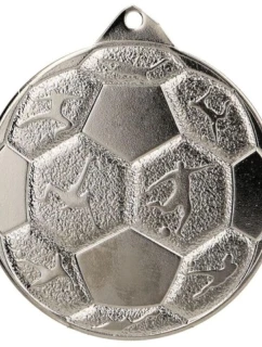 OCELOVÁ FOTBALOVÁ MEDAILE FI 50 MMC8850/S - STŘÍBRNÁ
