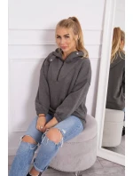 Mikina s kapucí v grafitové barvě Mikina s kapucí v grafitové barvě