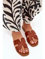 Dámské Ploché Pantofle S Výřezy Camel Salyra