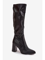 Dámské kozačky na podpatku Vinceza 16511 Černé Dámské kozačky na podpatku Vinceza 16511 Černé