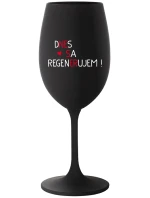 DNES SA REGENERUJEM! - čierny pohár na víno 350 ml