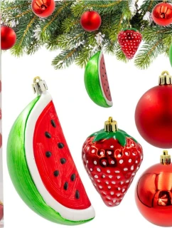 DEKORATIVNÍ PLASTOVÁ CETKA BEZPEČNÁ 7KS JAHODA MELOUN