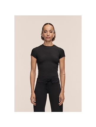 Dámské tričko CASALL Defined Rib Tee, černé Dámské tričko CASALL Defined Rib Tee, černé