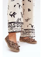 Ploché baleríny z přírodní kůže leopardí Zazoo 10179 hnědé Ploché baleríny z přírodní kůže leopardí Zazoo 10179 hnědé