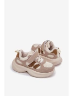Dětské Sportovní Boty Tenisky Na Suchý Zip Béžové Selinea